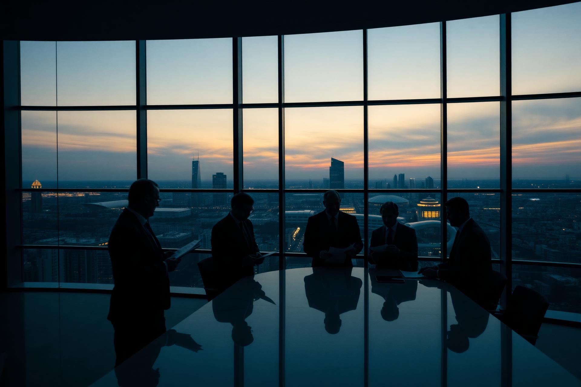 Executive skyline at dusk